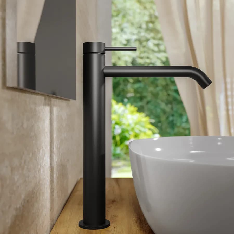 Miscelatore lavabo alto nero opaco - Ran