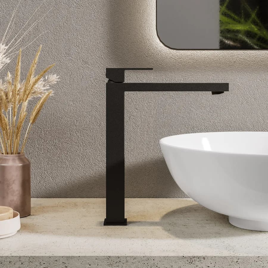 Miscelatore lavabo alto nero opaco – Kyria