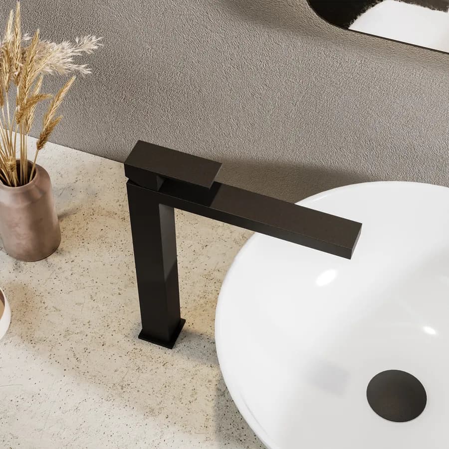 Miscelatore lavabo alto nero opaco – Kyria