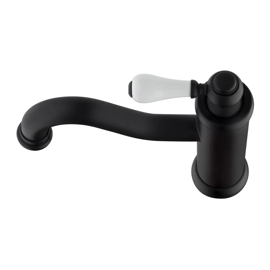 Miscelatore lavabo bagno BRERA di Jacuzzi - Rubinetteria nero opaco e bianco