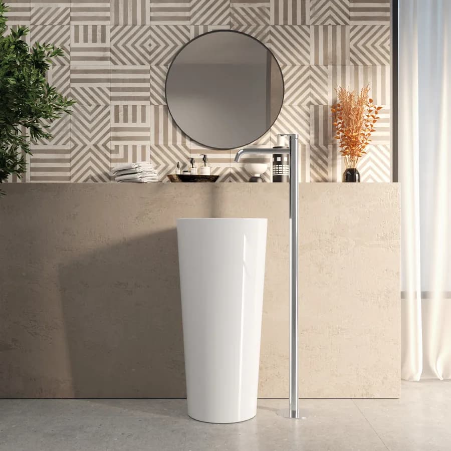 Miscelatore lavabo freestanding cromo – Fusion