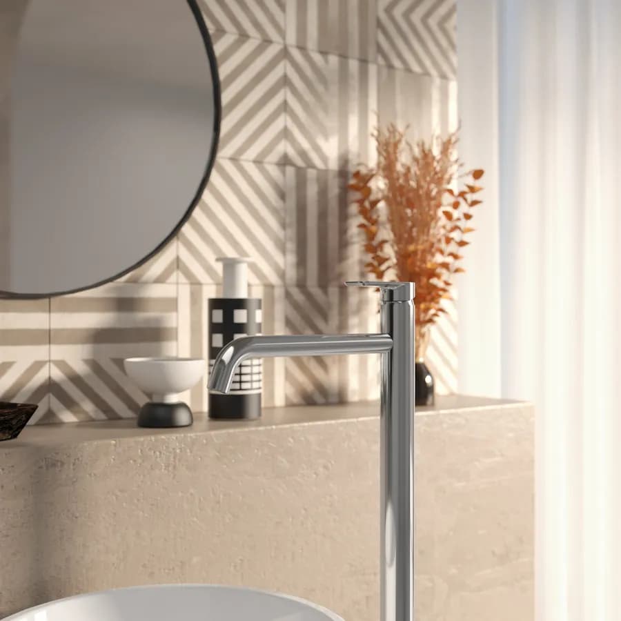 Miscelatore lavabo freestanding cromo – Fusion