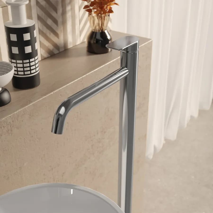 Miscelatore lavabo freestanding cromo – Fusion