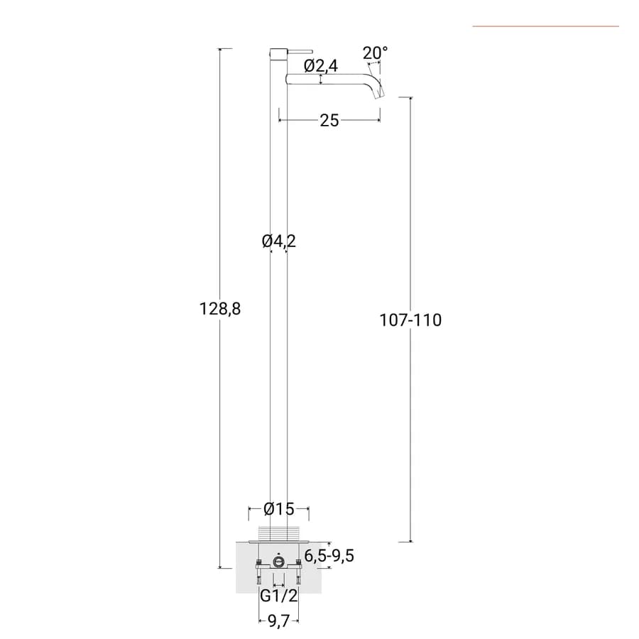 Miscelatore lavabo freestanding nero opaco – Ran
