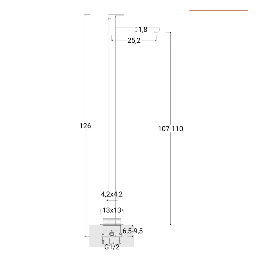 Miscelatore lavabo freestanding nero opaco – Kyria