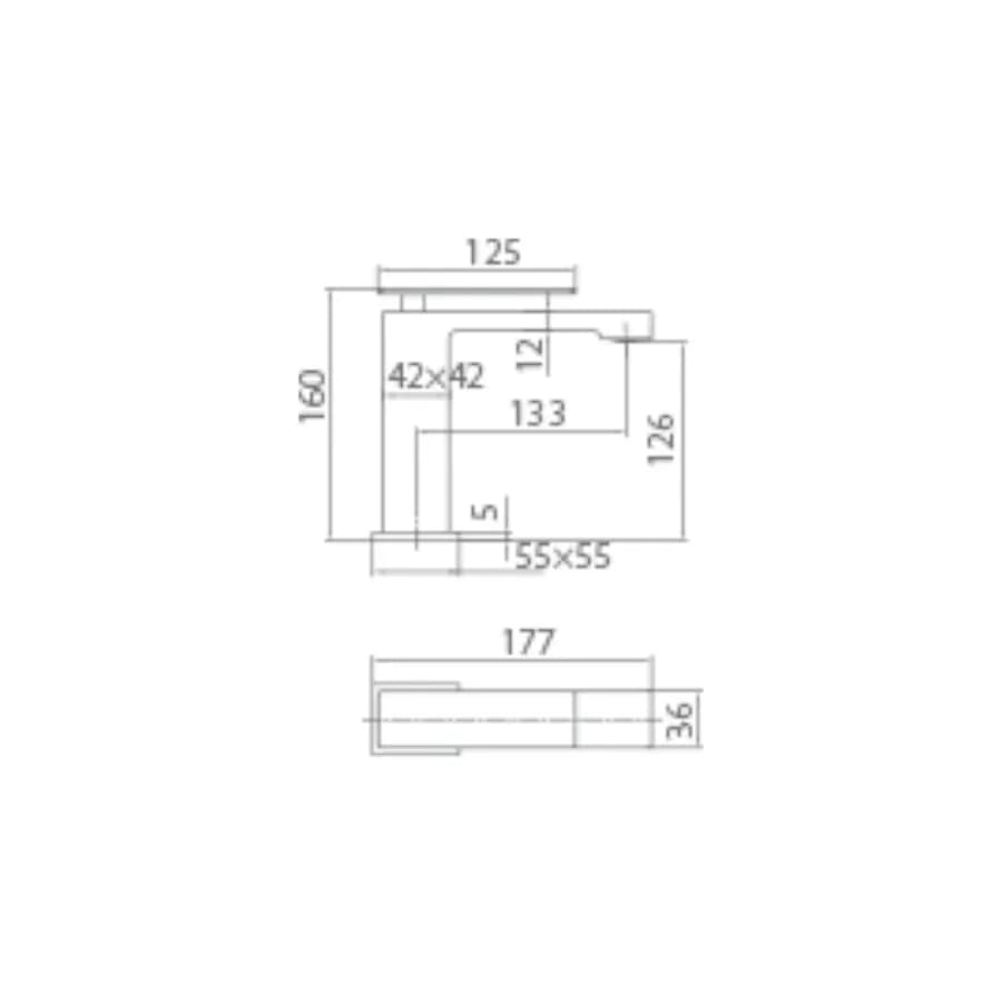 Miscelatore lavabo in ottone cromo - Mamba