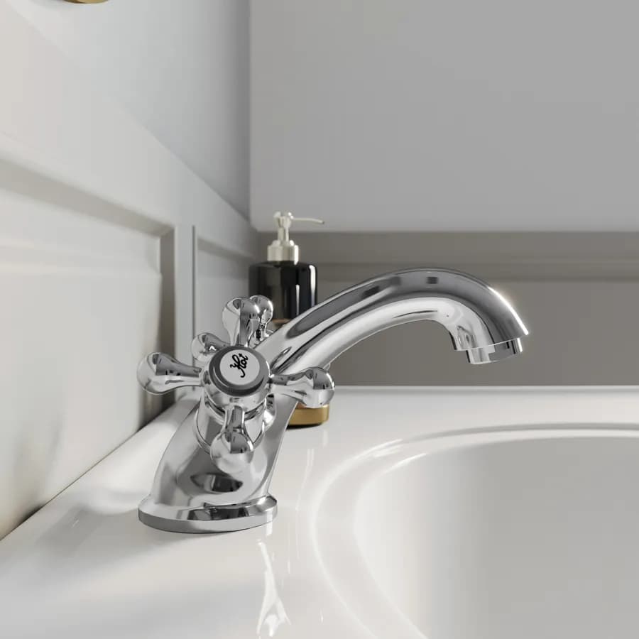 Miscelatore lavabo in ottone cromo - Niru