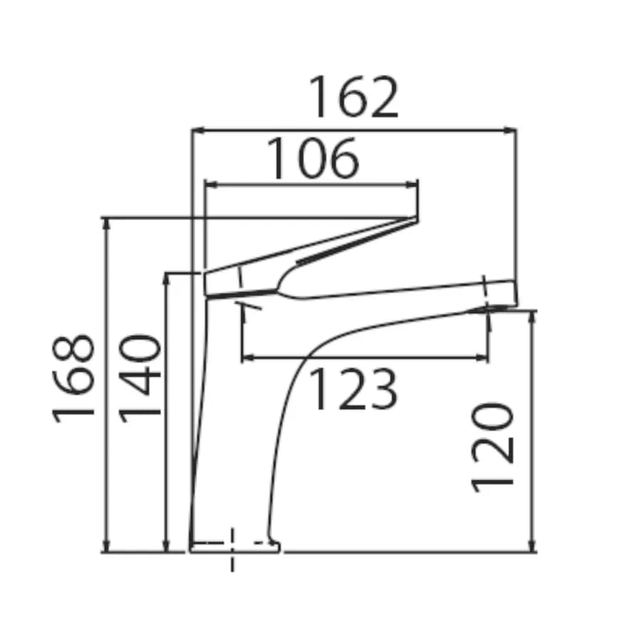 Miscelatore lavabo in ottone cromo - Poet