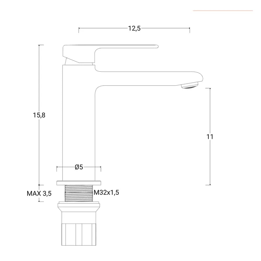 Miscelatore lavabo in ottone nero - Tila