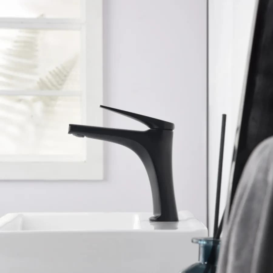Miscelatore lavabo in ottone nero opaco - Poet
