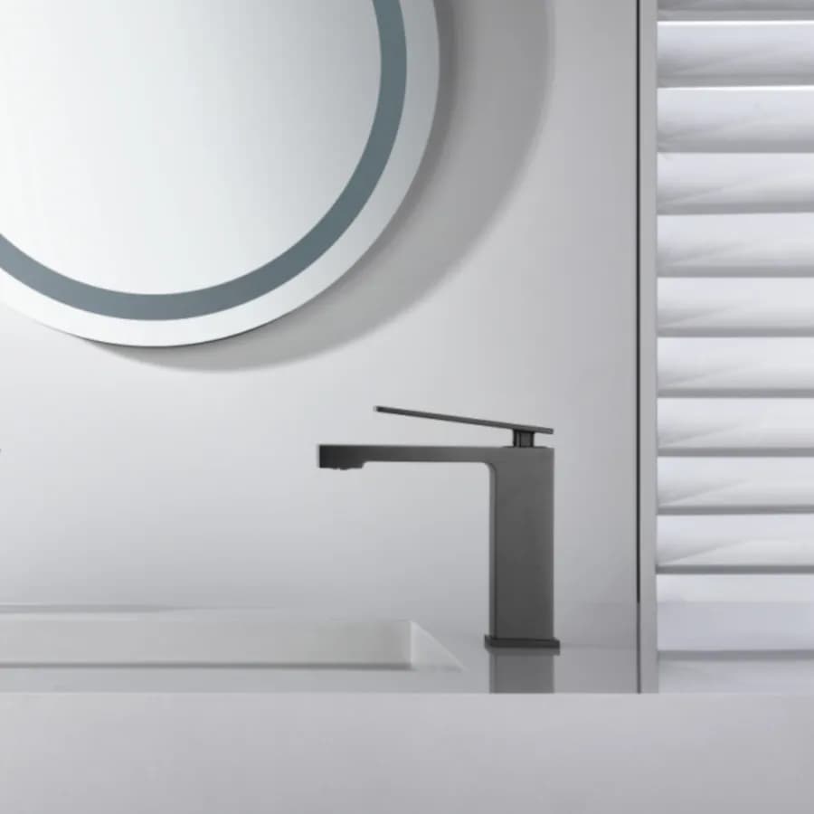 Miscelatore lavabo in ottone nero satinato - Mamba