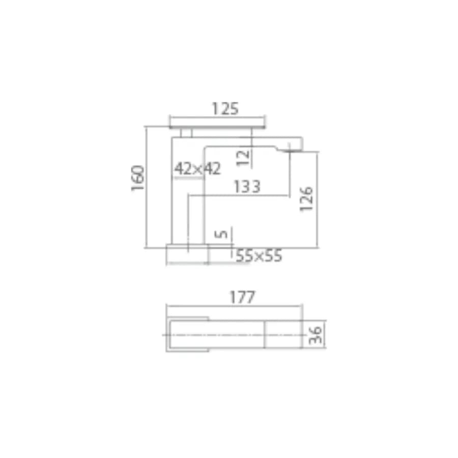 Miscelatore lavabo in ottone nero satinato - Mamba