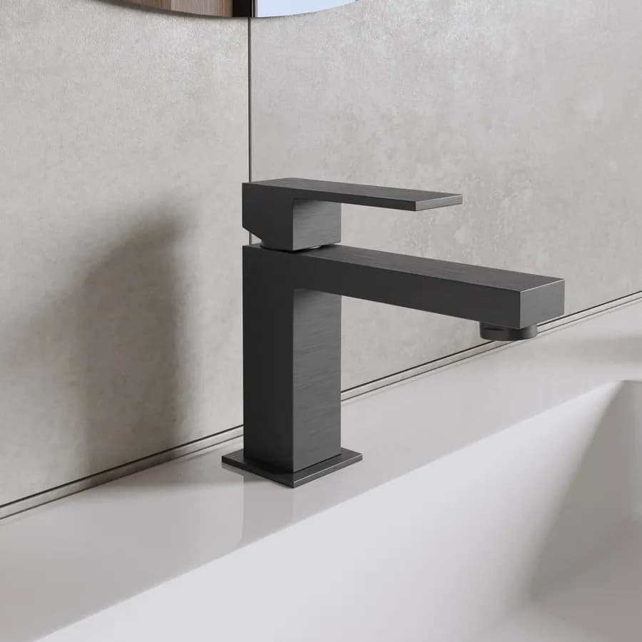 Miscelatore lavabo in ottone nero spazzolato - Tiamat