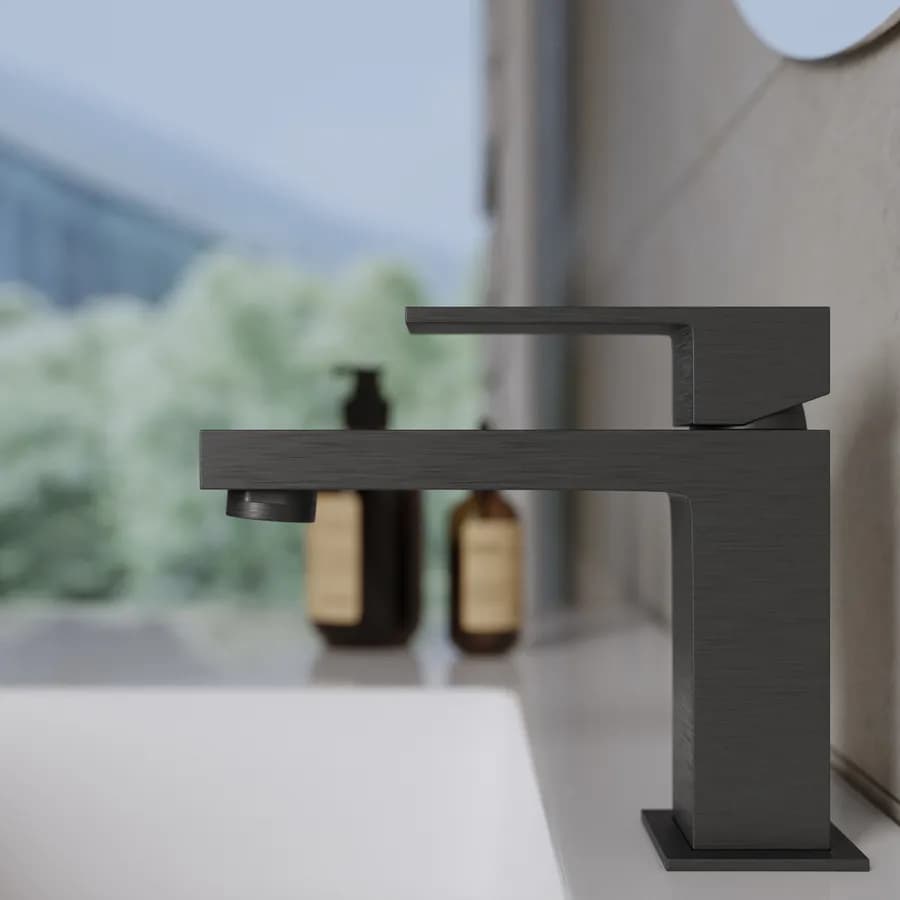 Miscelatore lavabo in ottone nero spazzolato - Tiamat