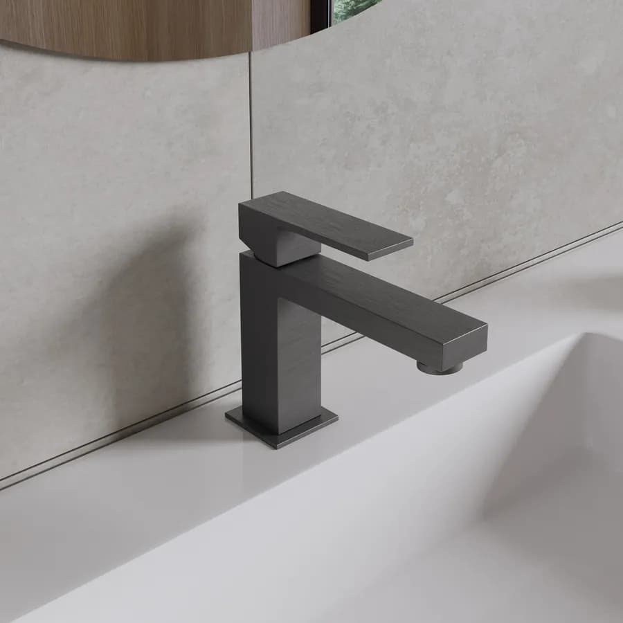 Miscelatore lavabo in ottone nero spazzolato - Tiamat