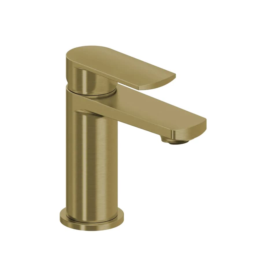 Miscelatore lavabo in ottone oro spazzolato anti-impronta - Fluid