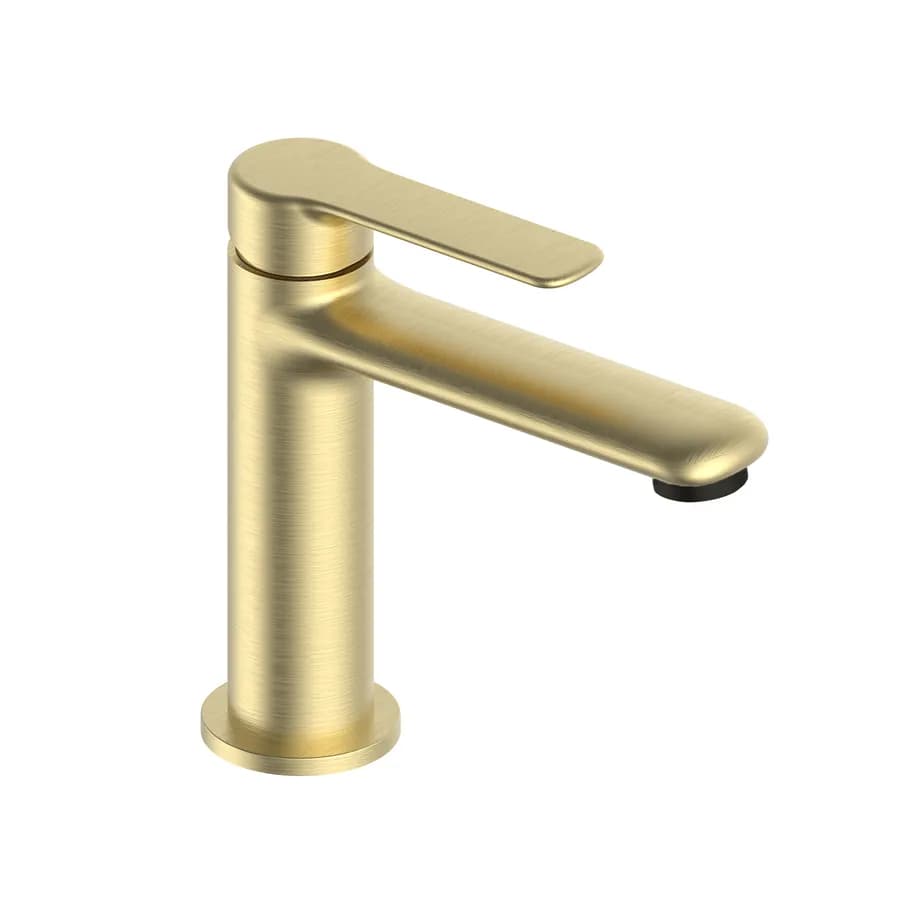 Miscelatore lavabo in ottone oro spazzolato - Tila