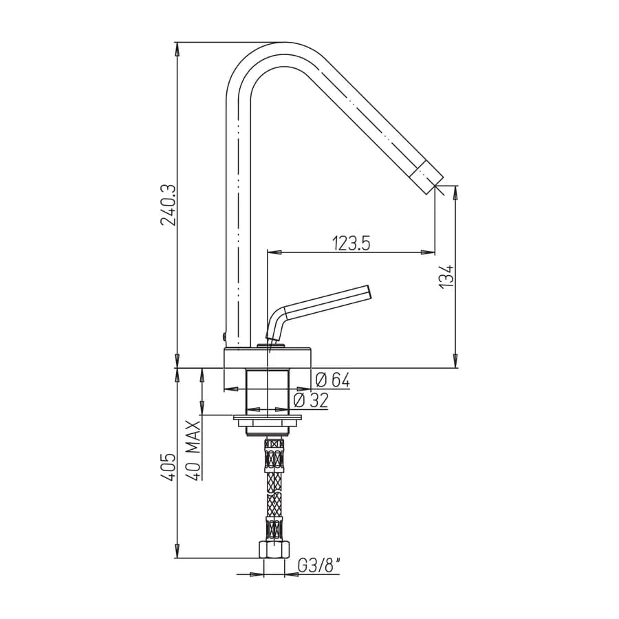 Miscelatore lavabo cromato Aquasoul di Jacuzzi - Rubinetteria