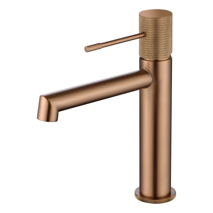 Miscelatore lavabo oro rosa spazzolato - Mariel