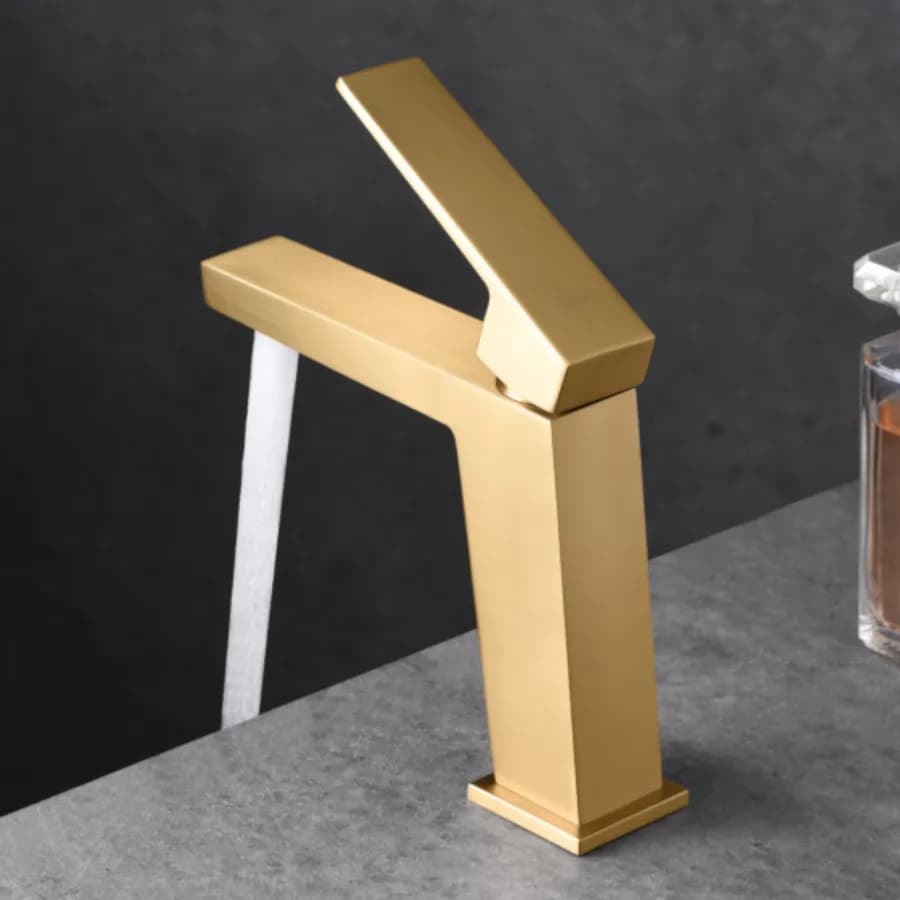 Miscelatore lavabo oro spazzolato - Forg