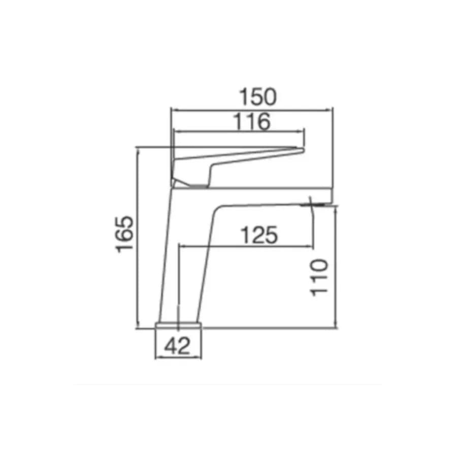 Miscelatore lavabo oro spazzolato - Forg