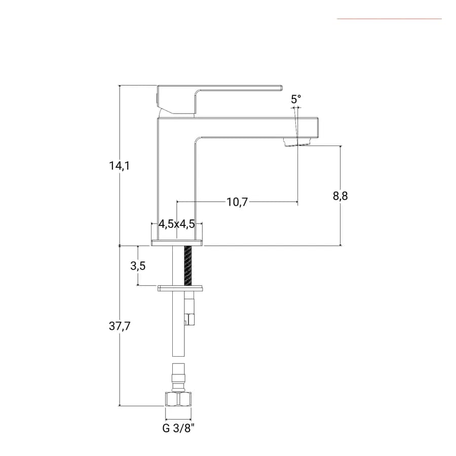 Miscelatore lavabo finitura oro - Crux di Jacuzzi - Rubinetteria