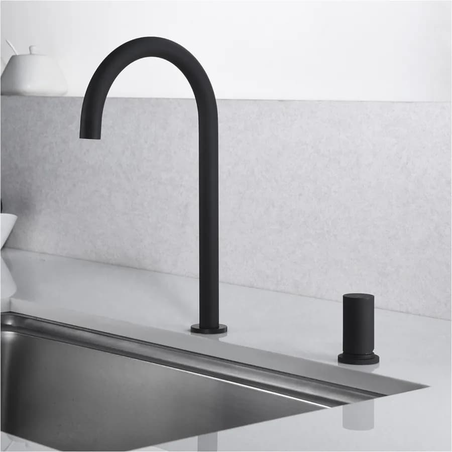 Miscelatore lavello con bocca alta nero opaco - Palms