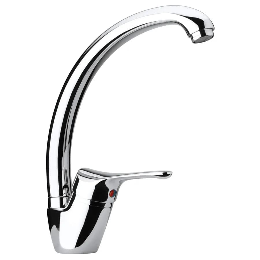 Miscelatore lavello in ottone cromato con canna alta girevole - Paini Pilot