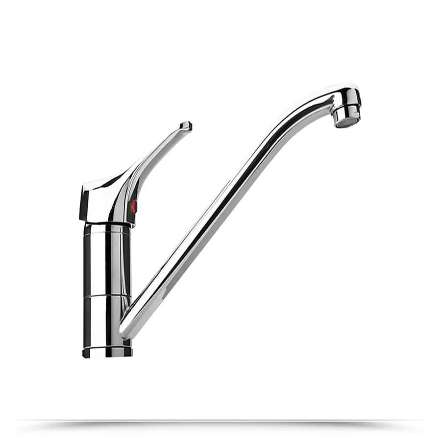 Miscelatore lavello in ottone cromato con canna bassa girevole - Paini Pilot
