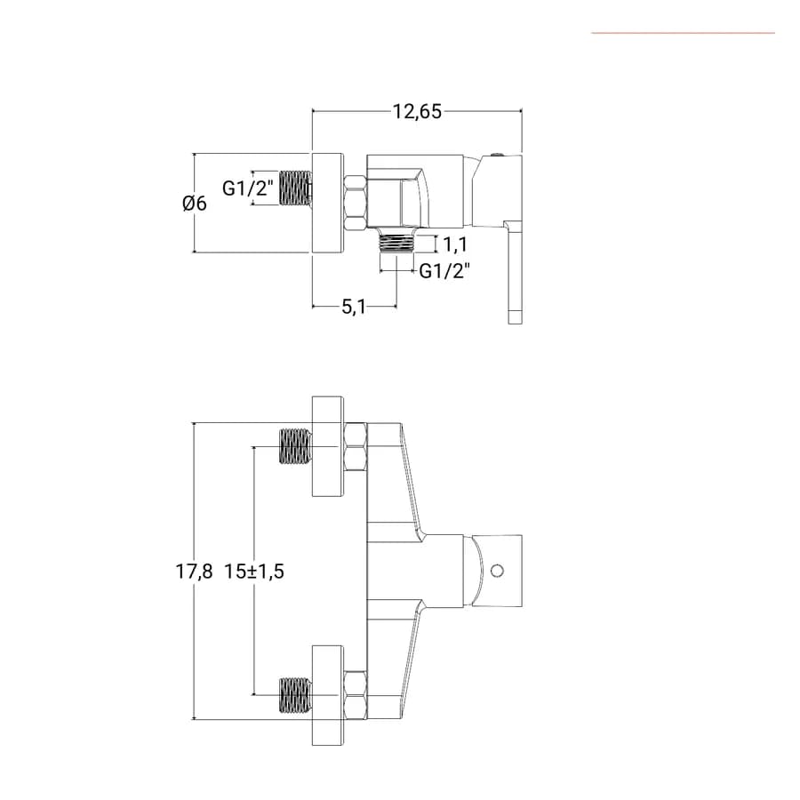 Miscelatore nero opaco per doccia esterno Jacuzzi - Rubinetteria Flag arredo bagno moderno
