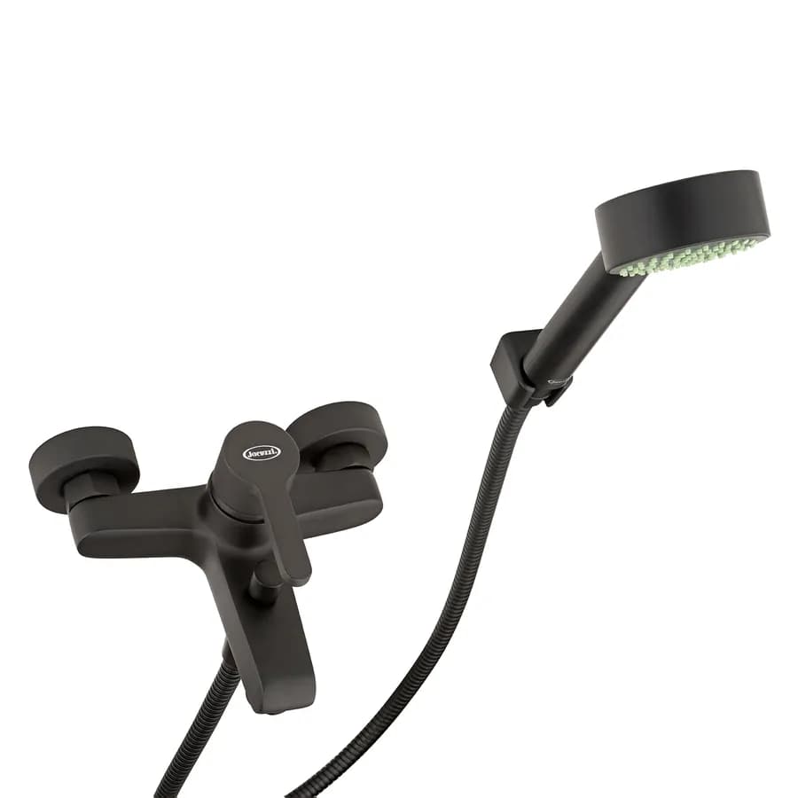 Miscelatore nero opaco per vasca con accessori arredo bagno Jacuzzi - Rubinetteria Flag