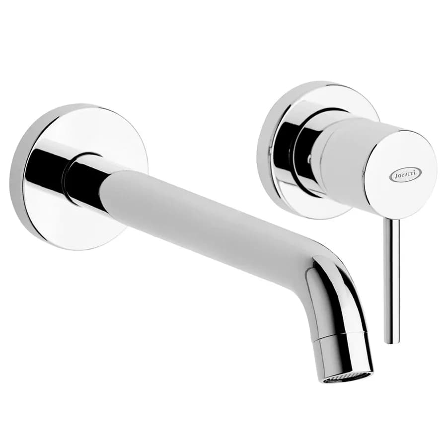 Miscelatore lavabo a muro canna 25 cm cromato - Gun di Jacuzzi - Rubinetteria