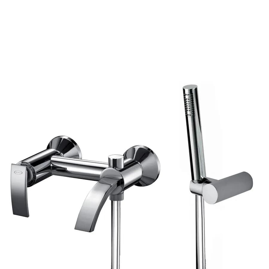 Miscelatore per vasca con doccino Ray di Jacuzzi - Rubinetteria in ottone cromato