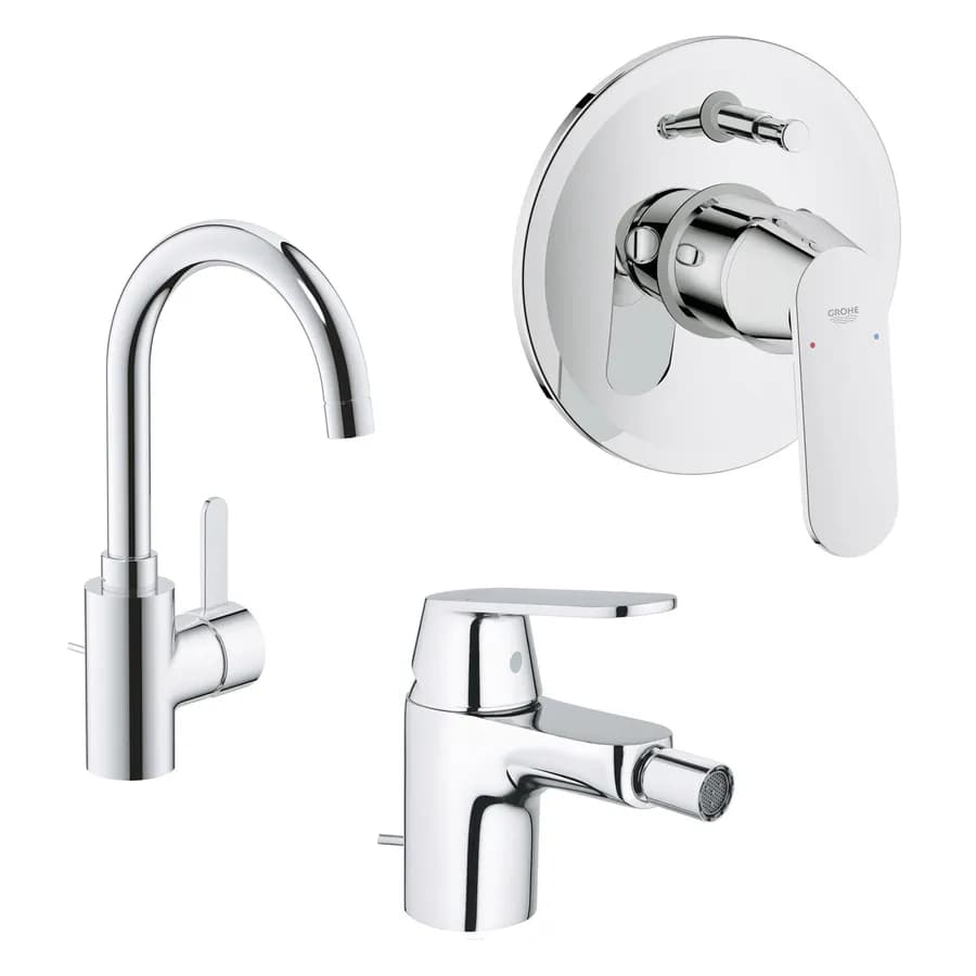 Miscelatori Eurosmart Cosmopolitan GROHE lavabo L + bidet + doccia 2 uscite