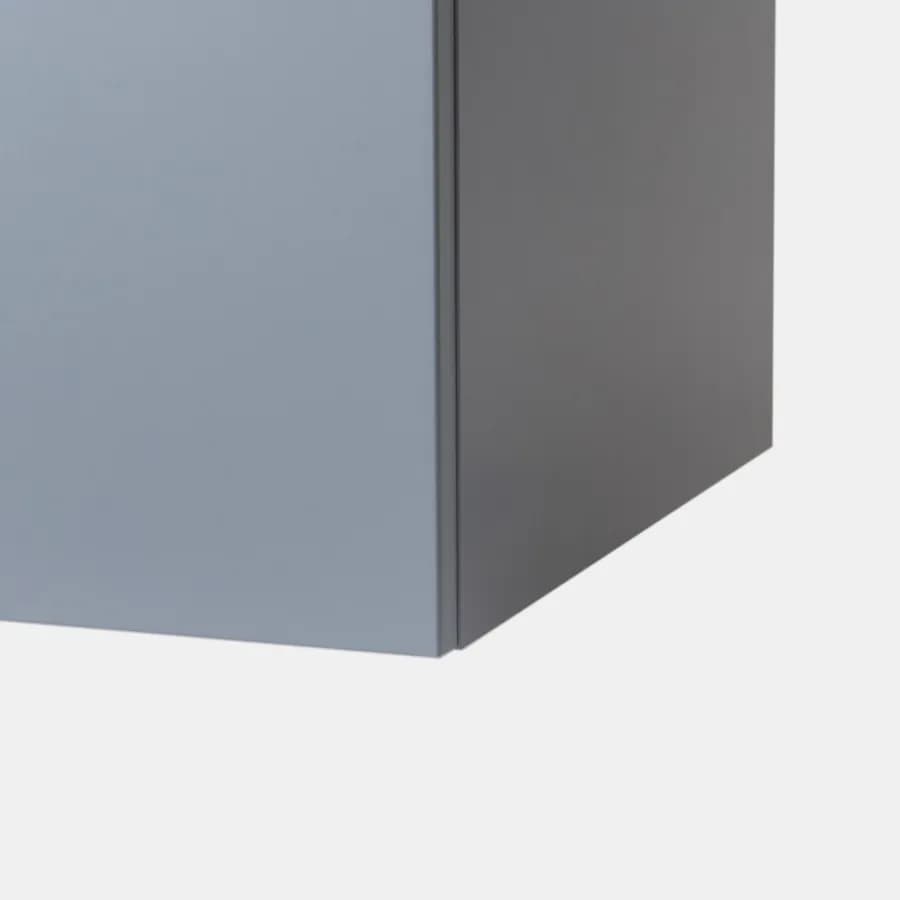 Mobile bagno sospeso 100 cm carta da zucchero con cassettone e lavabo integrato con specchio - Sleek