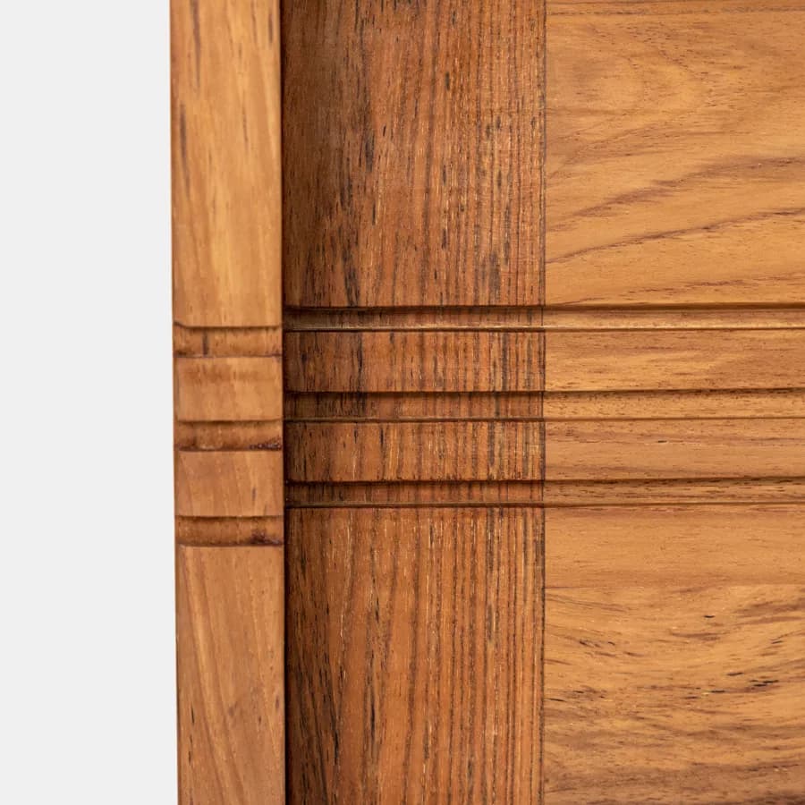 Mobile bagno sospeso 120 cm con 2 ante in legno teak chiaro - Tywa