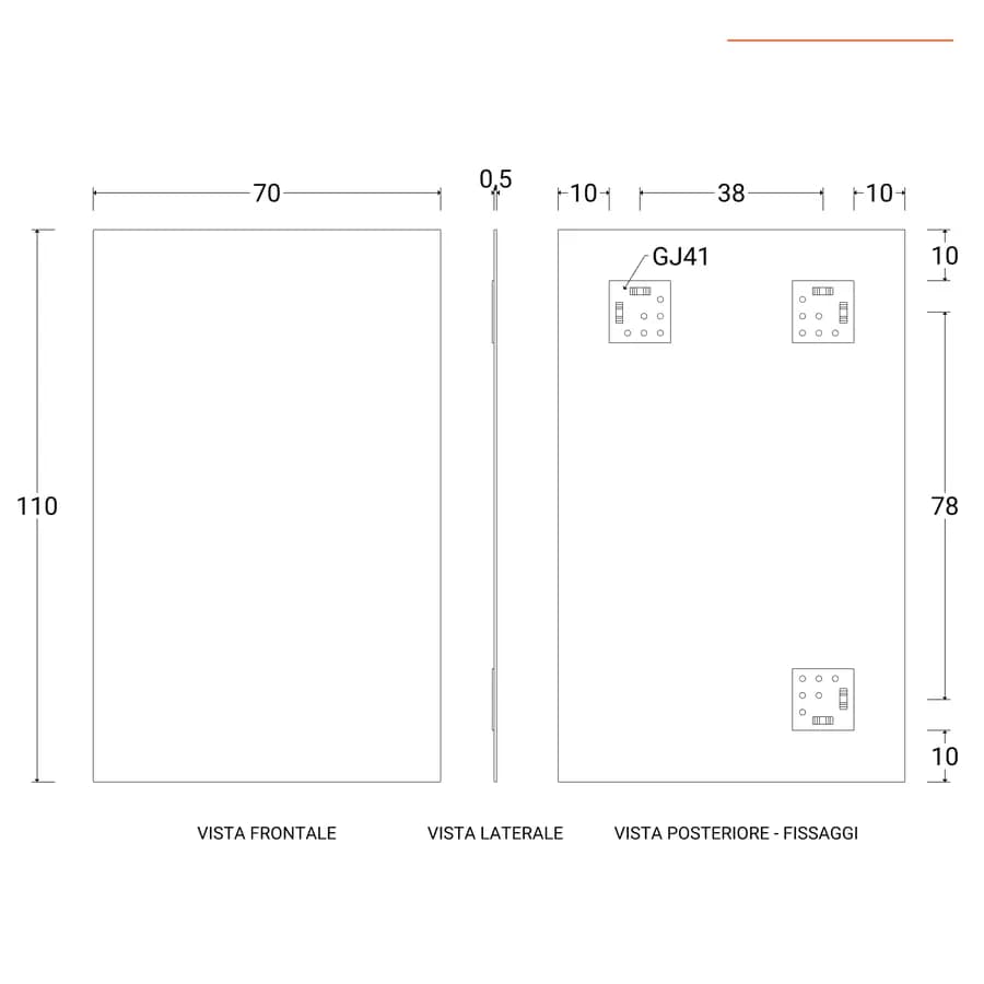 Mobile bagno sospeso 120 cm noce maya effetto cannettato con anta e top con specchio - Lameck