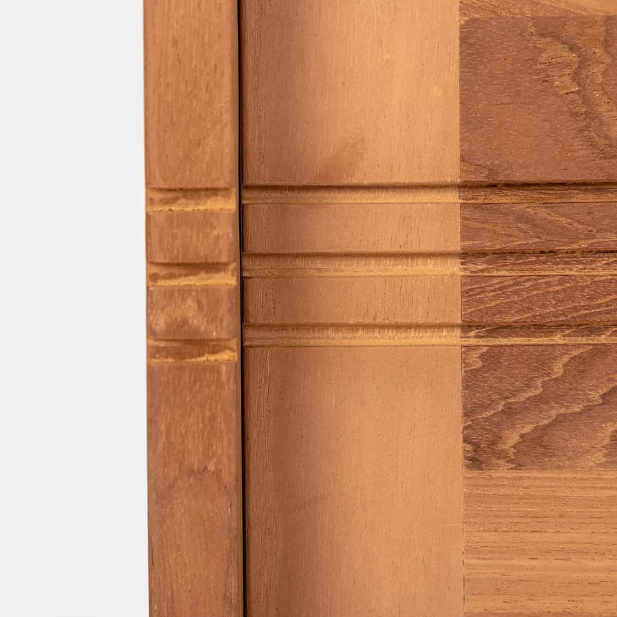 Mobile bagno sospeso 140 cm con 2 ante in legno teak naturale - Tywa