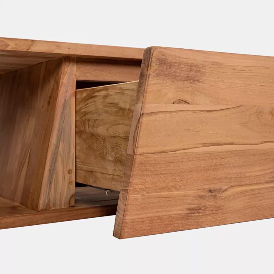 Mobile bagno sospeso 145 cm in teak naturale - Arborea