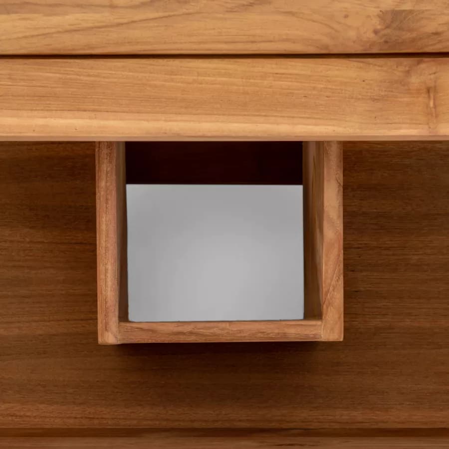 Mobile bagno sospeso 145 cm in teak naturale - Arborea