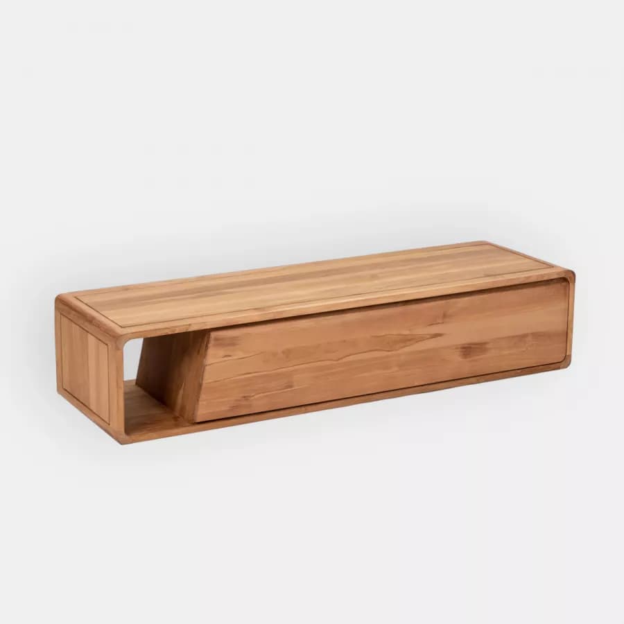 Mobile bagno sospeso 145 cm in teak naturale - Arborea