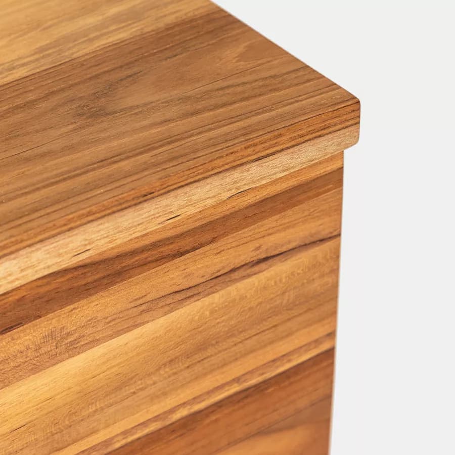 Mobile bagno sospeso 70 cm con 2 cassetti in legno teak chiaro - Kala