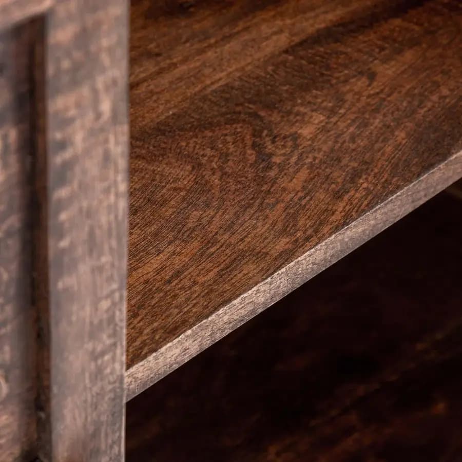 Mobile contenitore 112x40 in legno di acacia e metallo - Freia Acacia