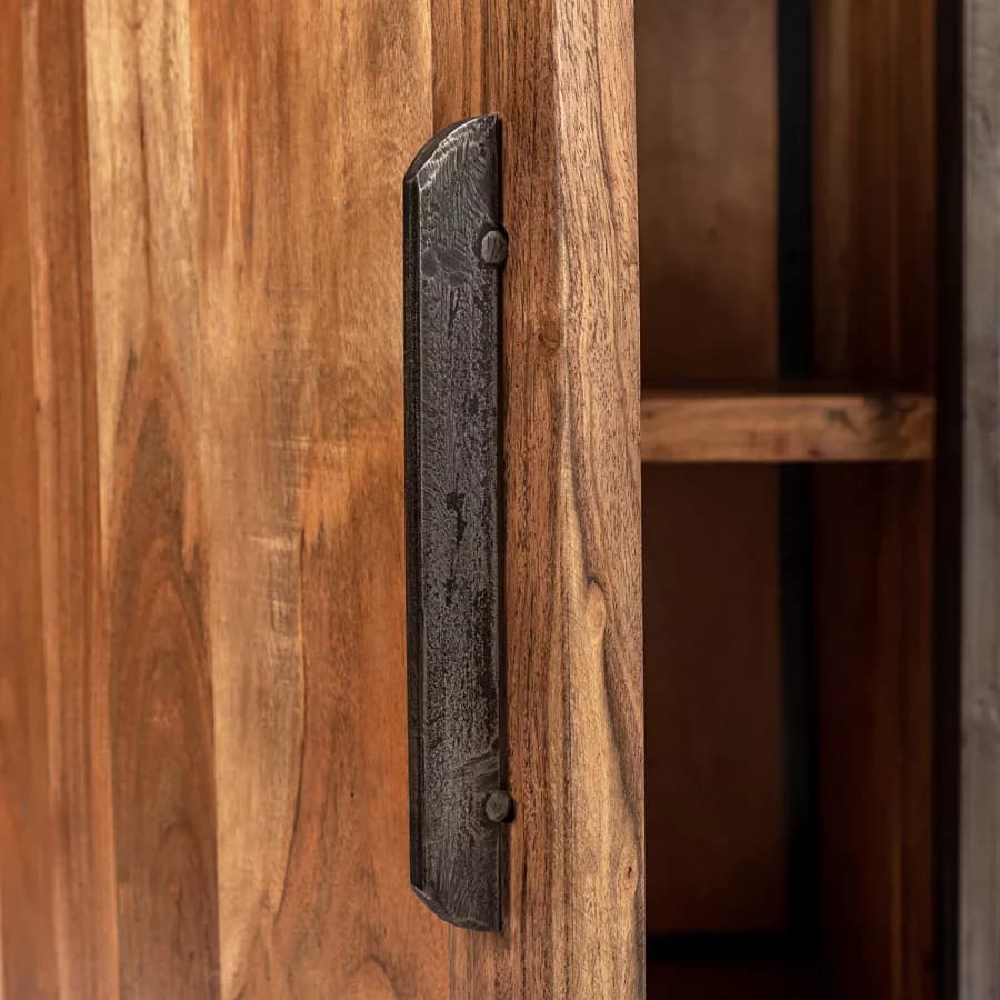 Madia 150x40 cm in legno di acacia e metallo - Freia Acacia