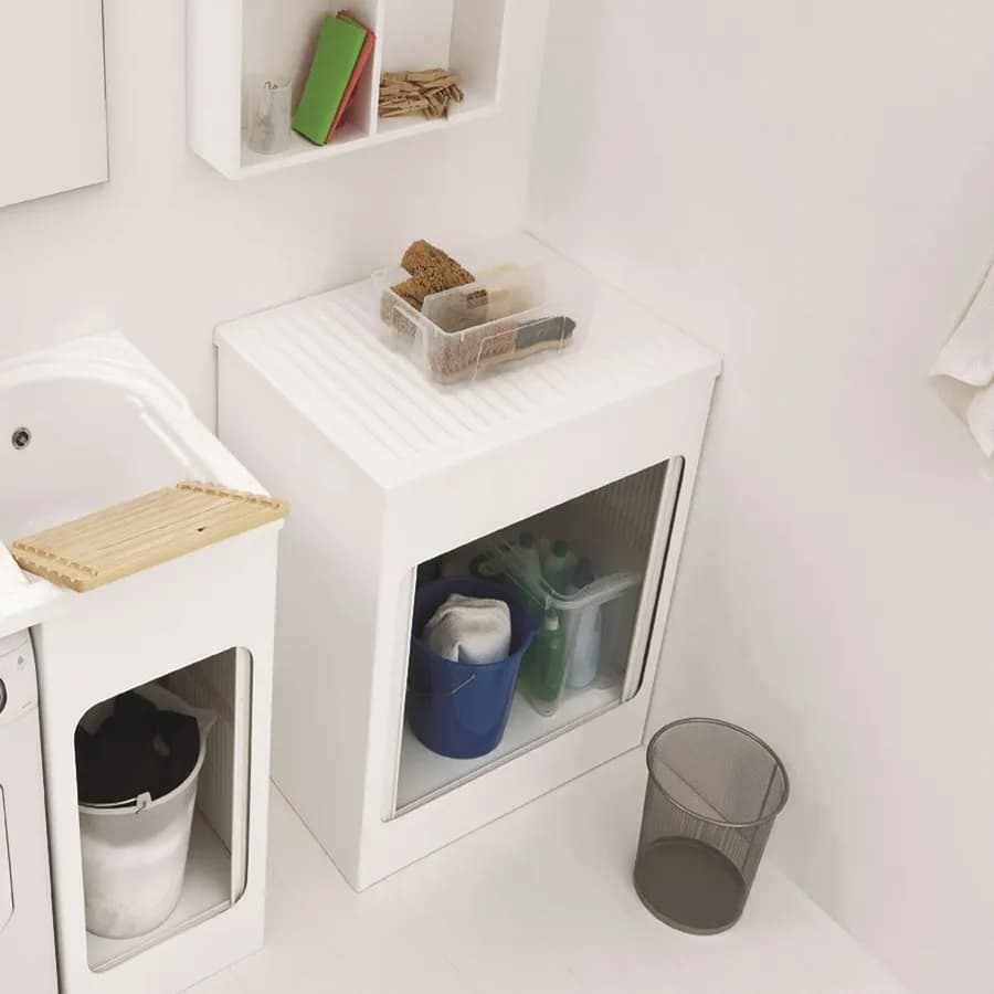 Mobile contenitore 75x50x84h cm Colavene Lavacril Box con doppia serranda e piano amovibile
