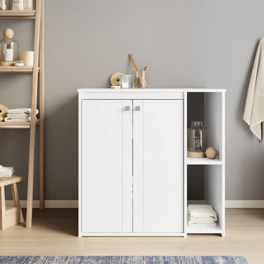 Mobile coprilavatrice 94,5 x 94 h cm con ante e vano a giorno - Vix