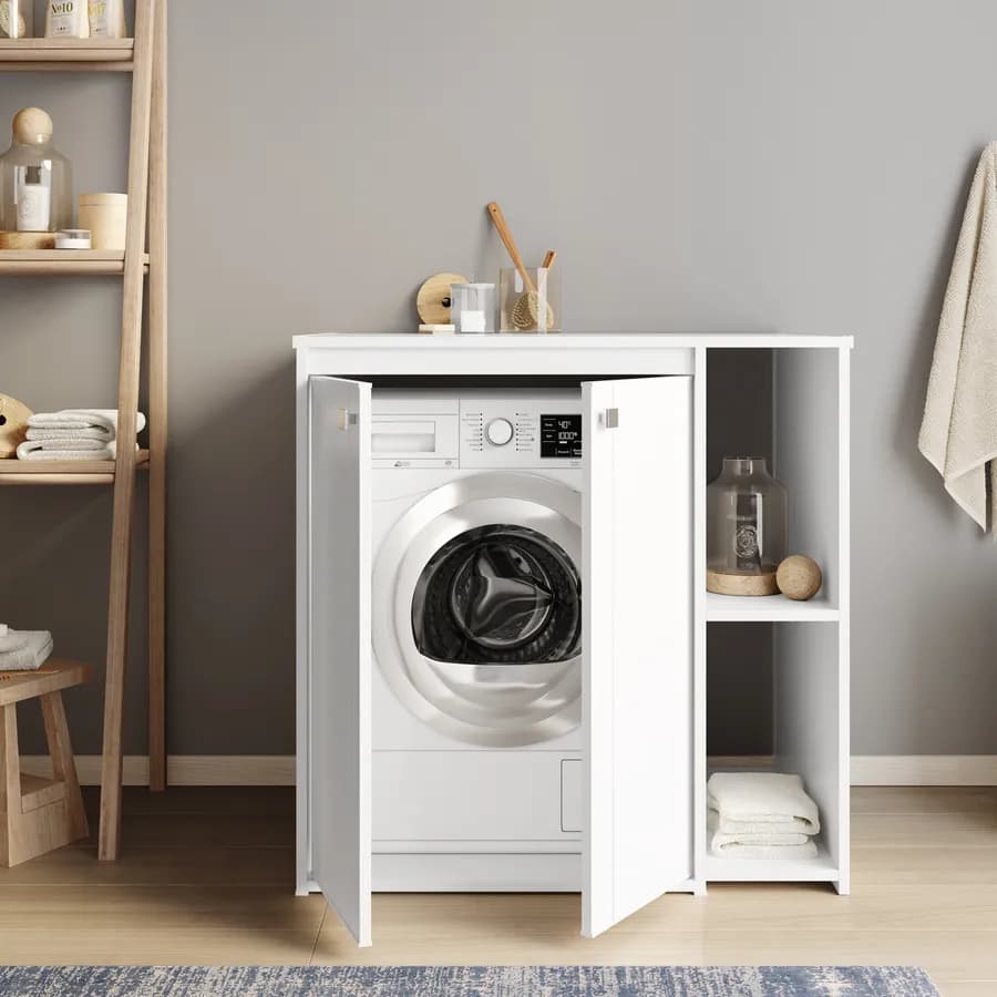 Mobile coprilavatrice 94,5 x 94 h cm con ante e vano a giorno - Vix