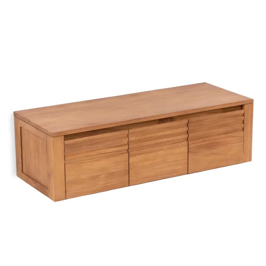 Mobile da bagno sospeso 120 cm in teak - Azul