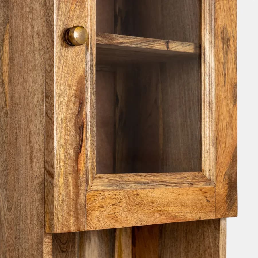 Mobile in legno 45x180h cm con ante e ripiani - Freia Mango
