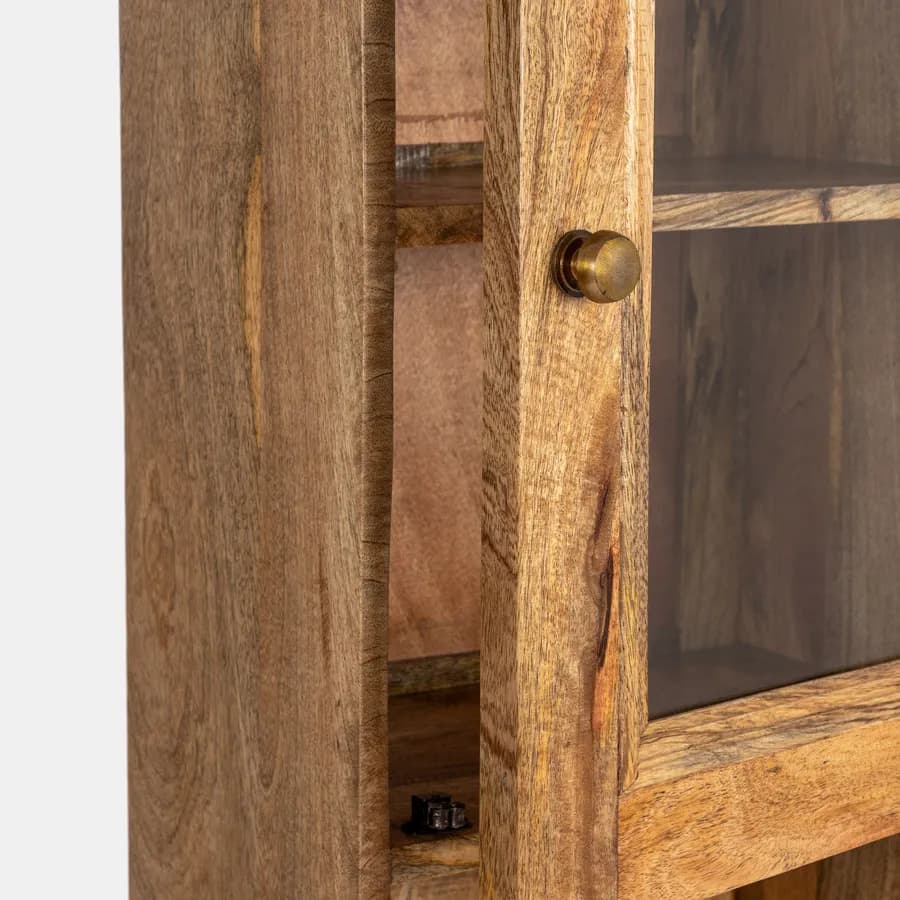 Mobile in legno 45x180h cm con ante e ripiani - Freia Mango